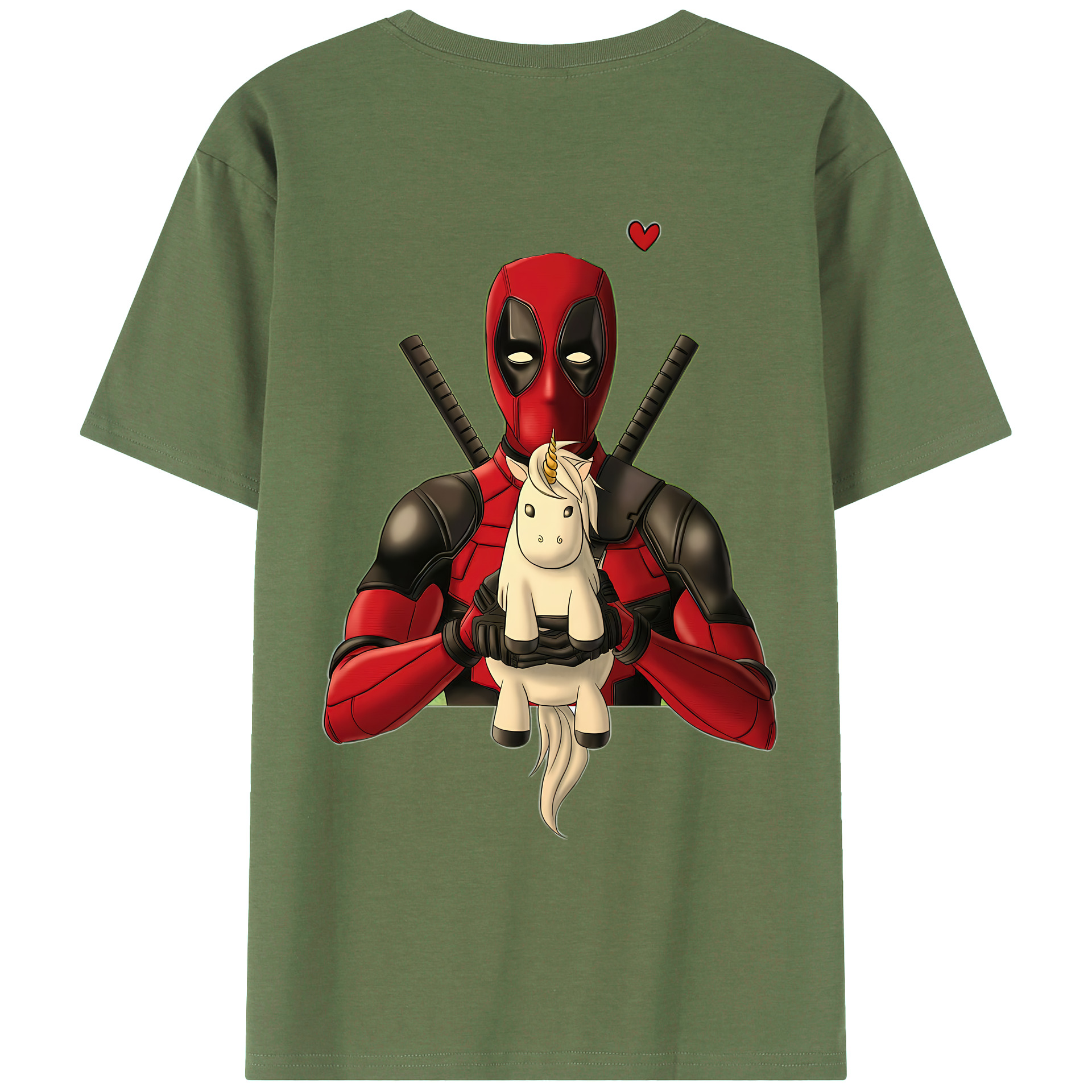 （画像用） Deadpool デッドプール 綿100％ メンズ半袖Tシャツ（バックプリント） 通気性